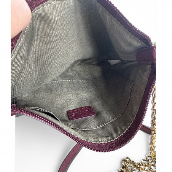 Lodis‎ Burgundy Pebbled Leather Crossbody Bag Brand New - Picture 4 of 6